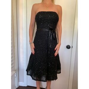 Moda International Black Sequin Gown